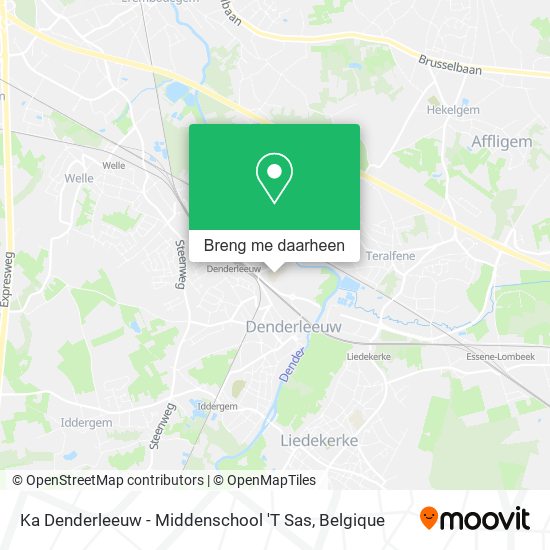 Ka Denderleeuw - Middenschool 'T Sas kaart