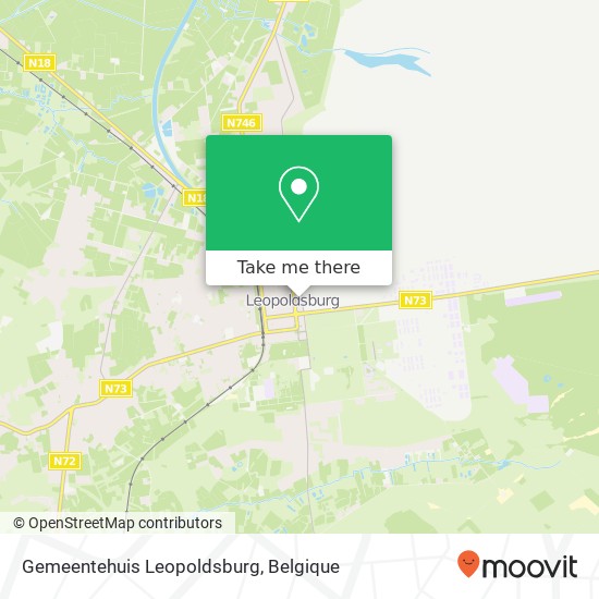 Gemeentehuis Leopoldsburg kaart