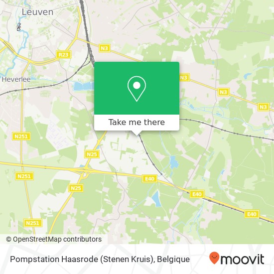 Pompstation Haasrode (Stenen Kruis) kaart