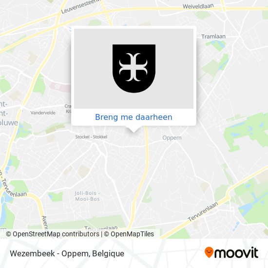 Wezembeek - Oppem kaart