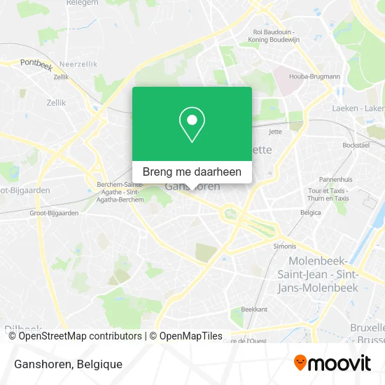 Ganshoren kaart