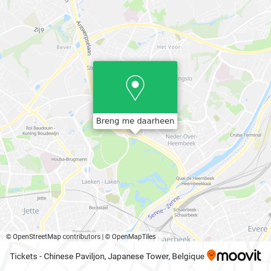 Tickets - Chinese Paviljon, Japanese Tower kaart
