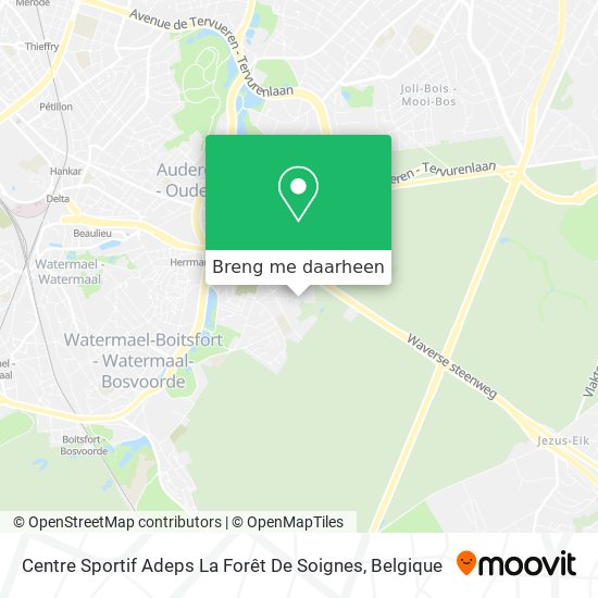 Centre Sportif Adeps La Forêt De Soignes kaart