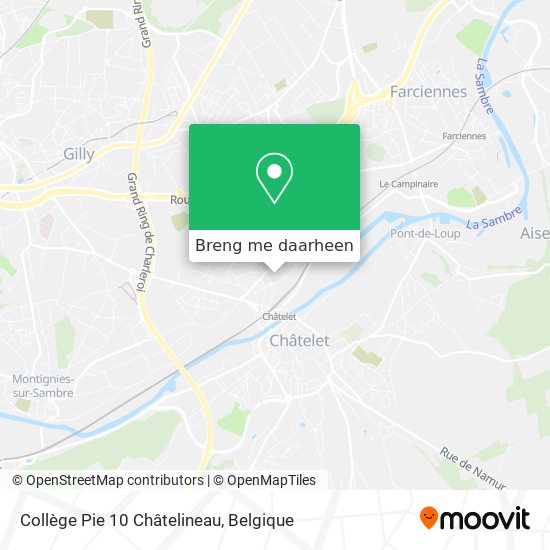 Collège Pie 10 Châtelineau kaart