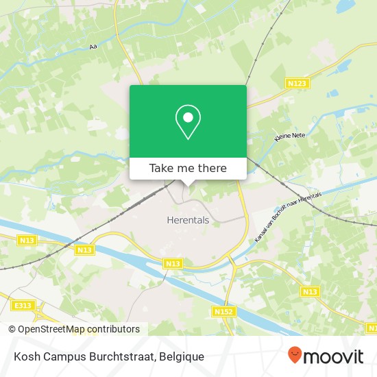 Kosh Campus Burchtstraat kaart