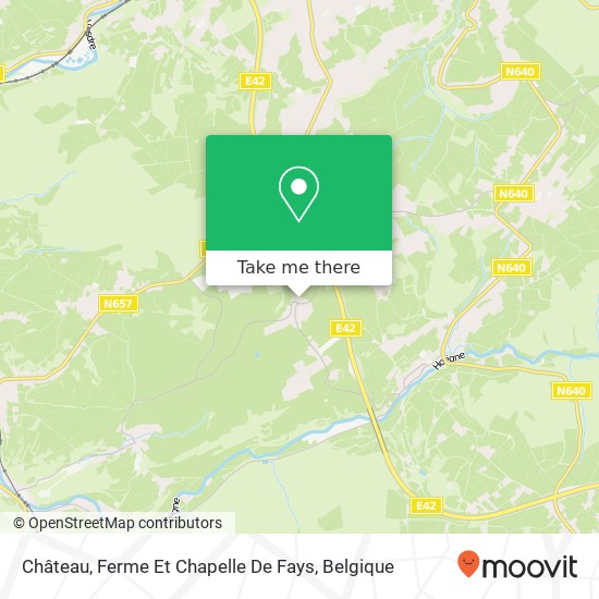 Château, Ferme Et Chapelle De Fays kaart