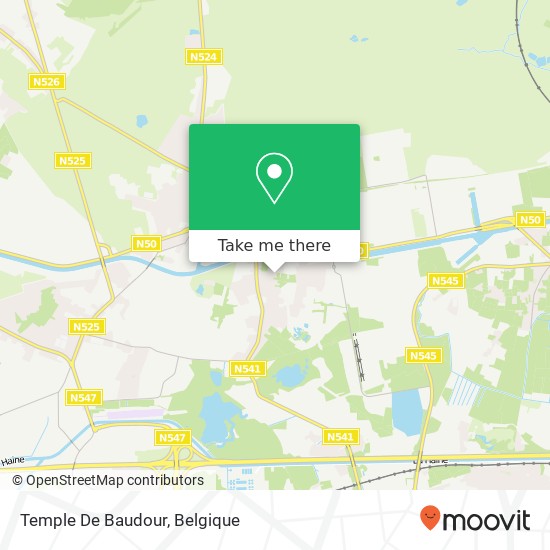 Temple De Baudour kaart