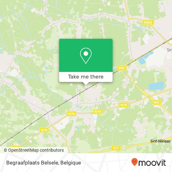 Begraafplaats Belsele kaart
