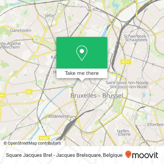 Square Jacques Brel - Jacques Brelsquare kaart