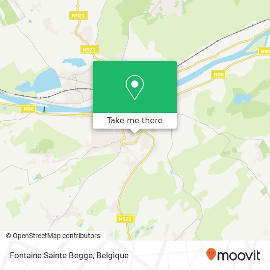 Fontaine Sainte Begge kaart