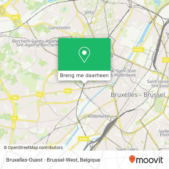 Bruxelles-Ouest - Brussel-West kaart