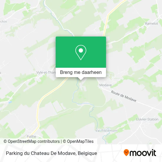 Parking du Chateau De Modave kaart