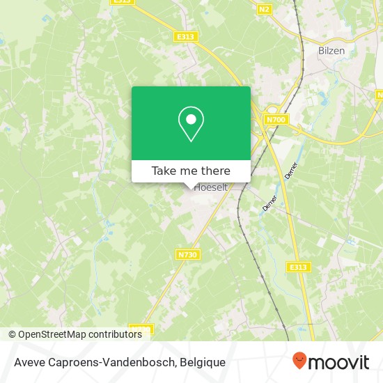 Aveve Caproens-Vandenbosch kaart