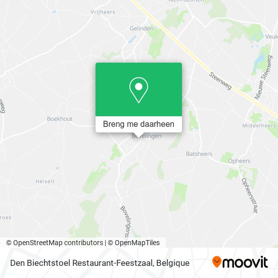 Den Biechtstoel Restaurant-Feestzaal kaart