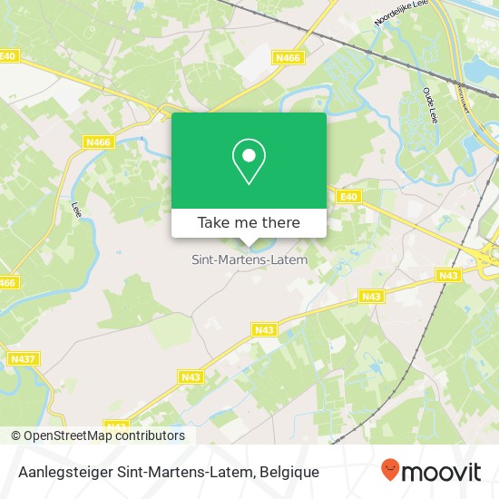 Aanlegsteiger Sint-Martens-Latem kaart