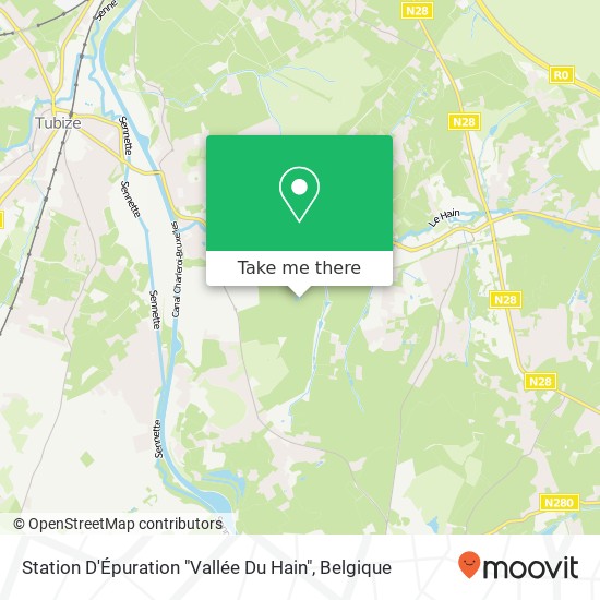 Station D'Épuration "Vallée Du Hain" kaart