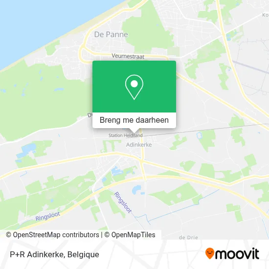 P+R Adinkerke kaart