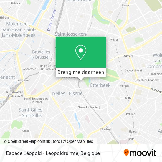 Espace Léopold - Leopoldruimte kaart