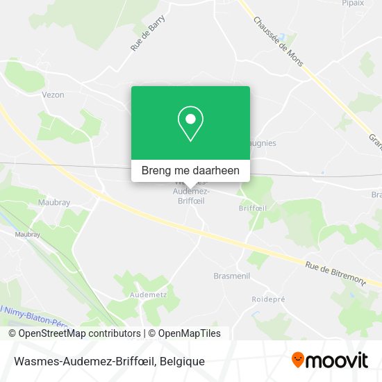 Wasmes-Audemez-Briffœil kaart