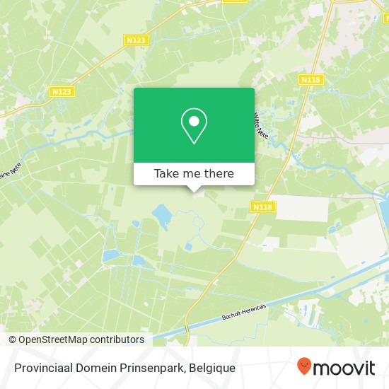 Provinciaal Domein Prinsenpark kaart