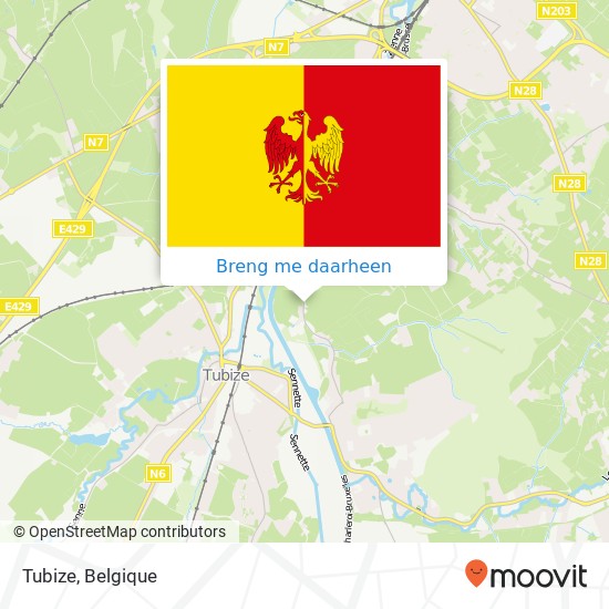 Tubize kaart