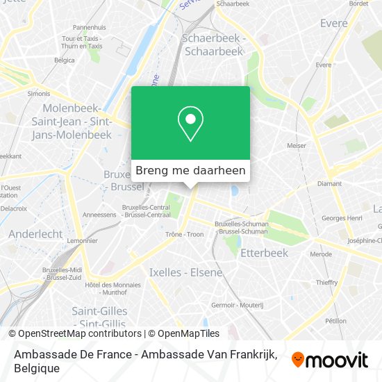 Ambassade De France - Ambassade Van Frankrijk kaart