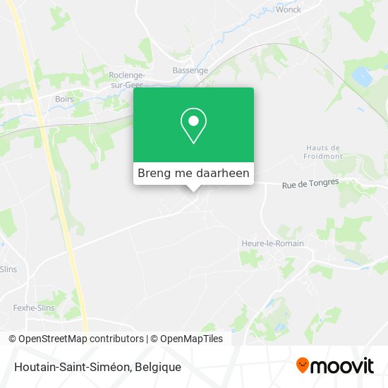 Houtain-Saint-Siméon kaart