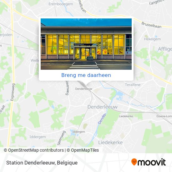 Station Denderleeuw kaart
