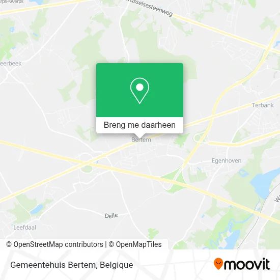Gemeentehuis Bertem kaart