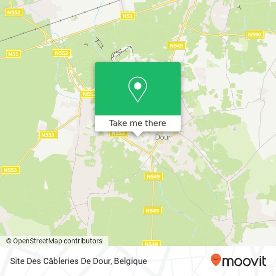 Site Des Câbleries De Dour kaart