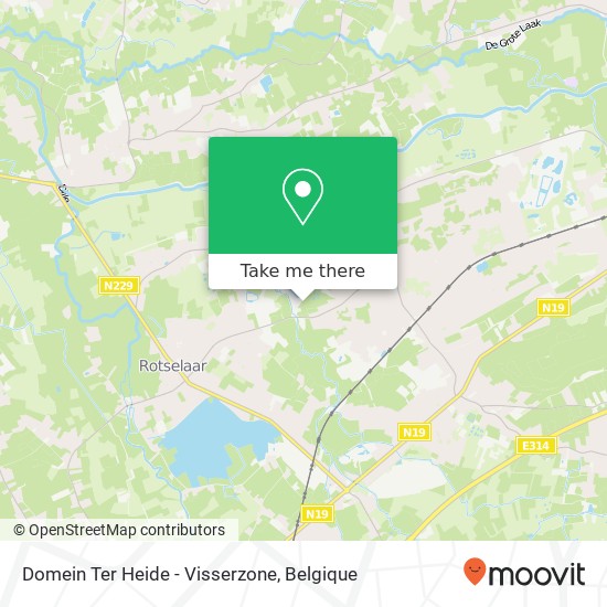 Domein Ter Heide - Visserzone kaart