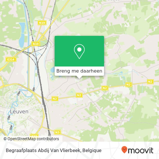 Begraafplaats Abdij Van Vlierbeek kaart