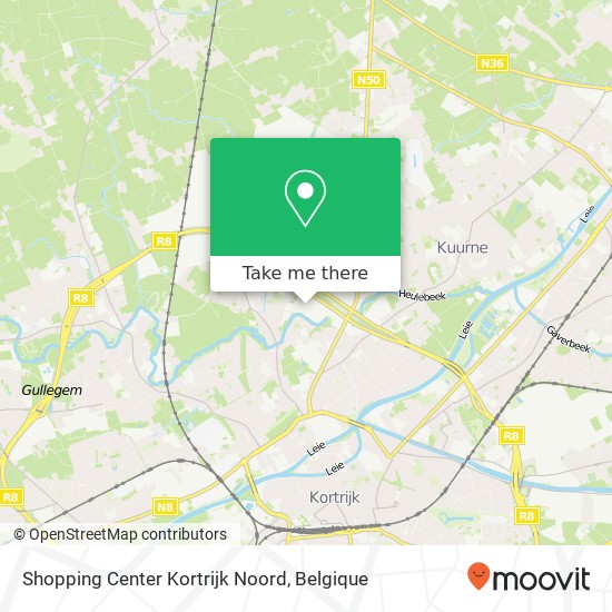 Shopping Center Kortrijk Noord kaart