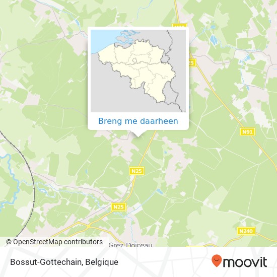 Bossut-Gottechain kaart