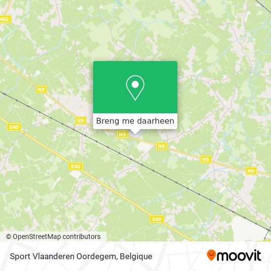 Sport Vlaanderen Oordegem kaart