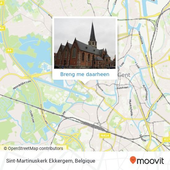 Sint-Martinuskerk Ekkergem kaart