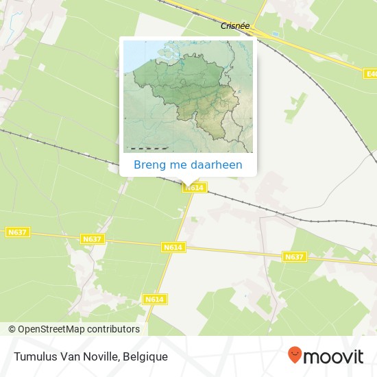 Tumulus Van Noville kaart