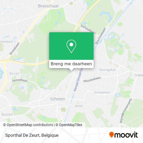 Sporthal De Zeurt kaart