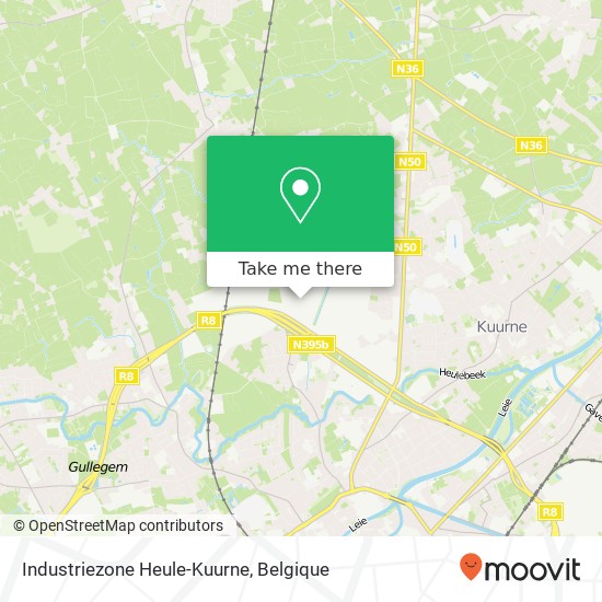 Industriezone Heule-Kuurne kaart