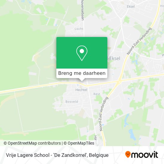 Vrije Lagere School - 'De Zandkorrel' kaart