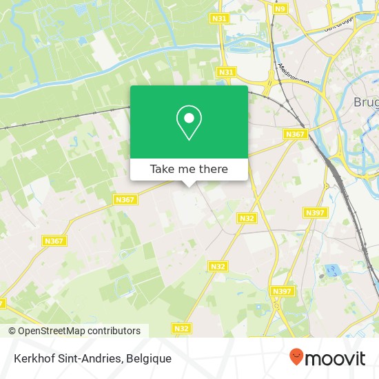 Kerkhof Sint-Andries kaart