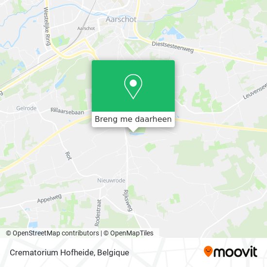 Crematorium Hofheide kaart