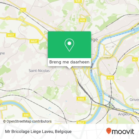 Mr Bricolage Liège Laveu kaart