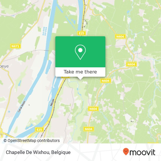 Chapelle De Wixhou kaart