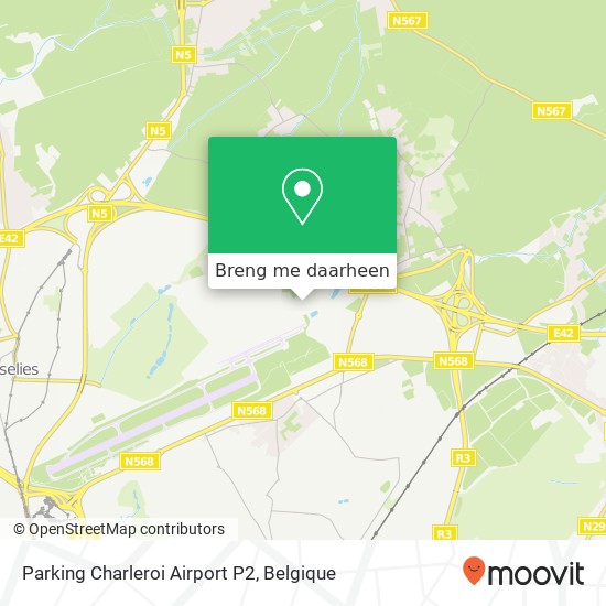 Parking Charleroi Airport P2 kaart
