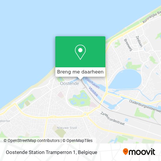Oostende Station Tramperron 1 kaart