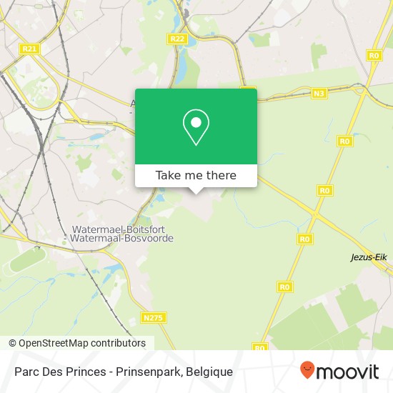 Parc Des Princes - Prinsenpark kaart