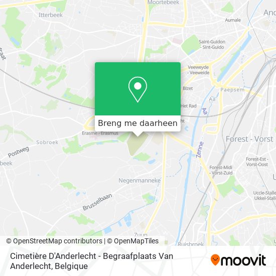 Cimetière D'Anderlecht - Begraafplaats Van Anderlecht kaart