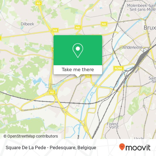 Square De La Pede - Pedesquare kaart
