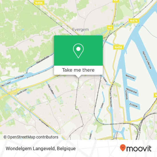 Wondelgem Langeveld kaart